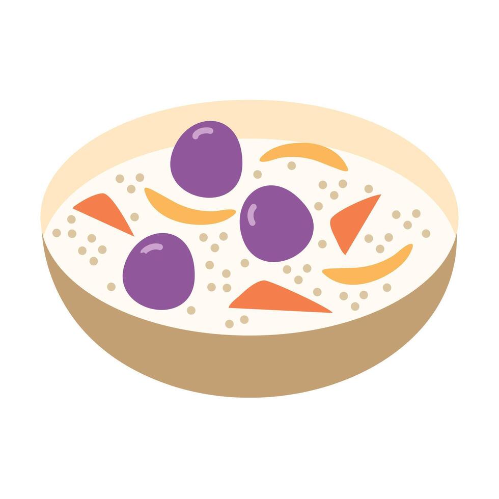Ginataang Halo Halo is a Popular Filipino Dessert vector