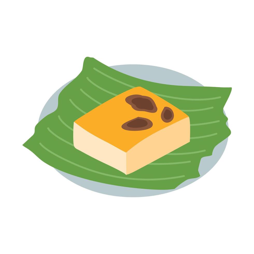 filipino coconut rice cake bibingka vector