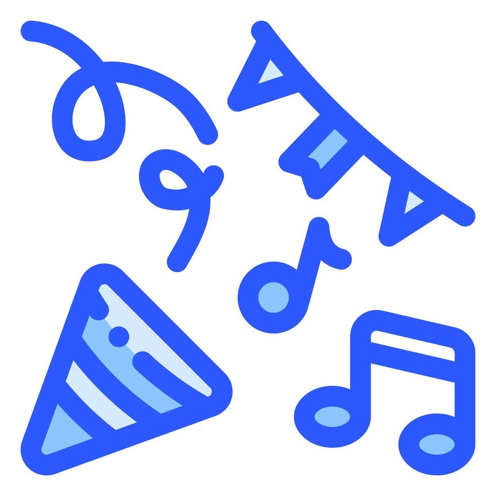 música icono en tono azul estilo vector