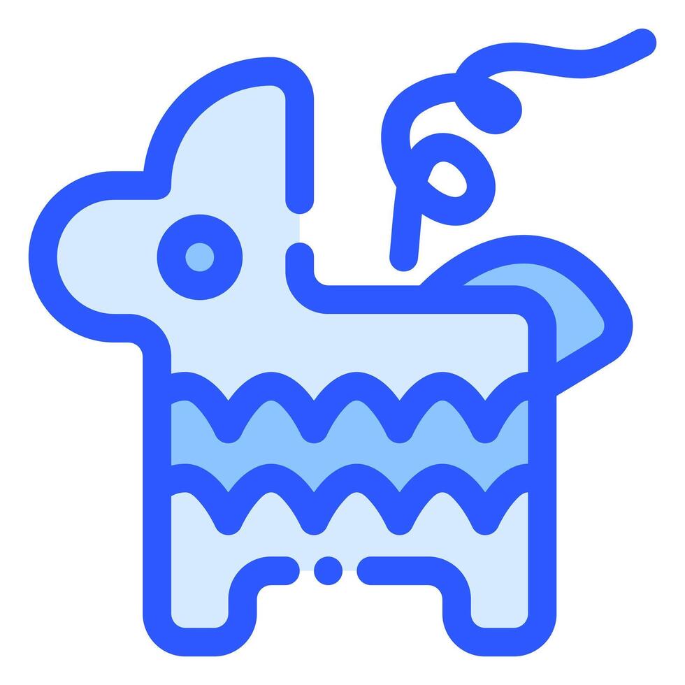 pinata icon in bluetone style vector