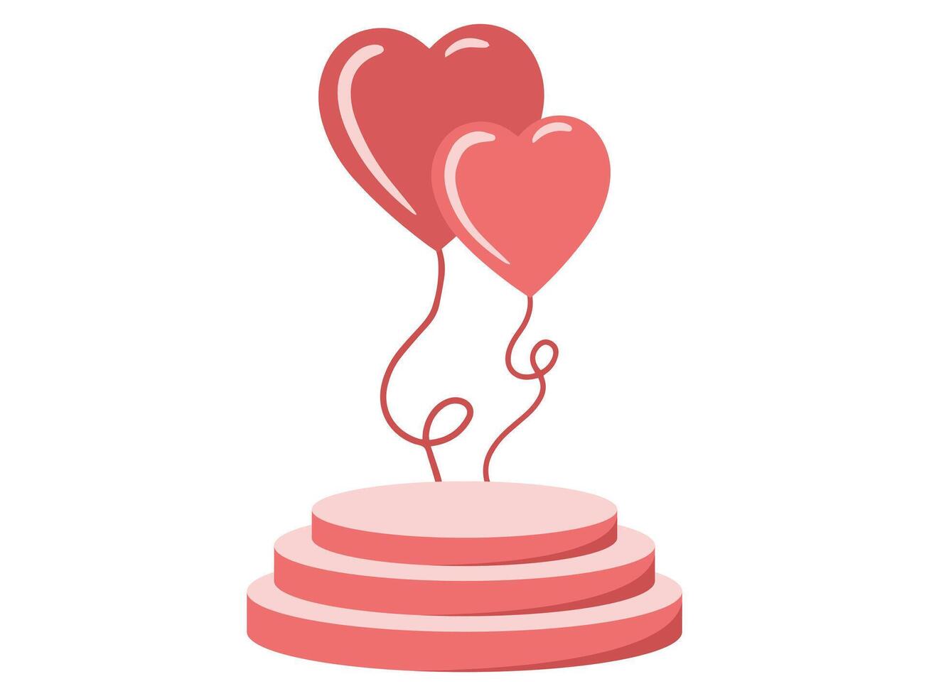 Podium Frame Empty Stage Balloon Background vector