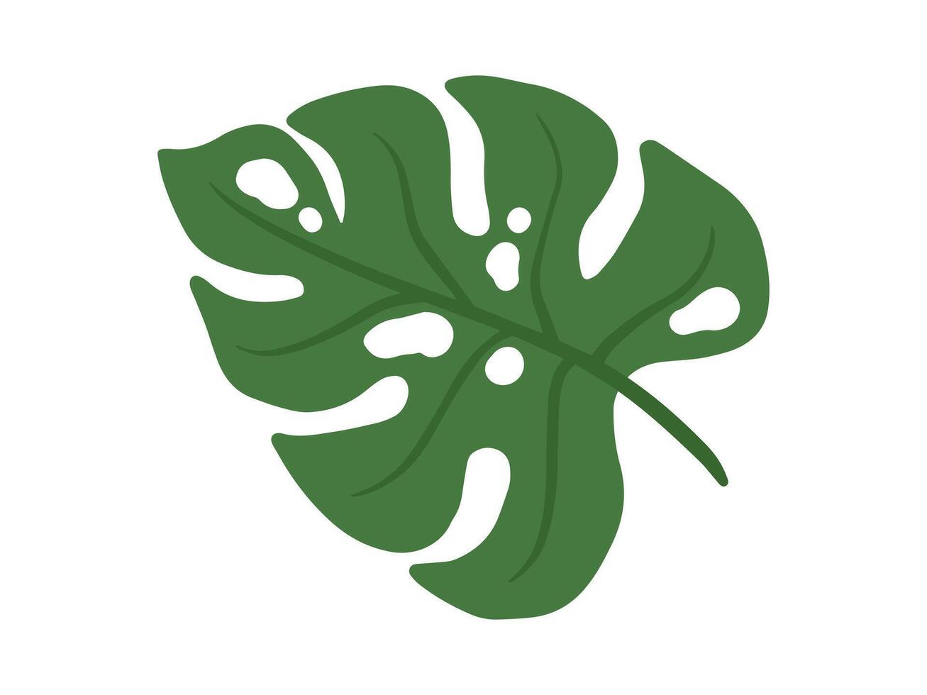Monstera Leaf Tropical Leaves Illustration vector
