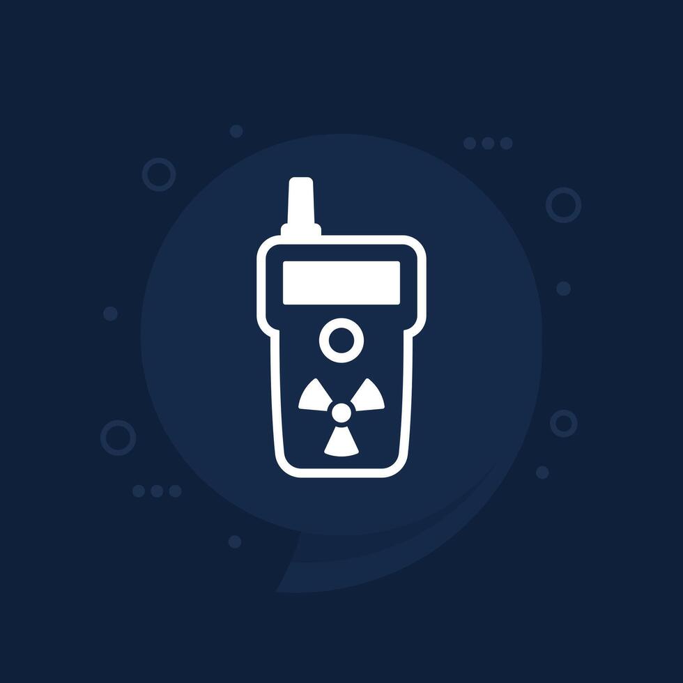 radiation detector icon, pictogram vector
