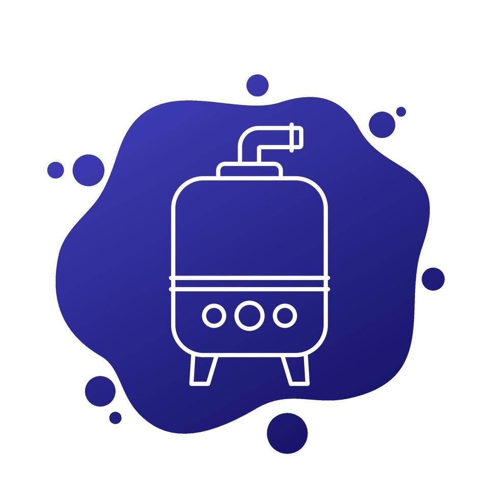 fermentation tank icon, line vector