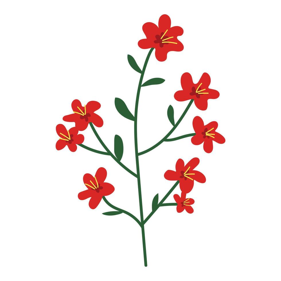 Cute flower isolated on white background vector