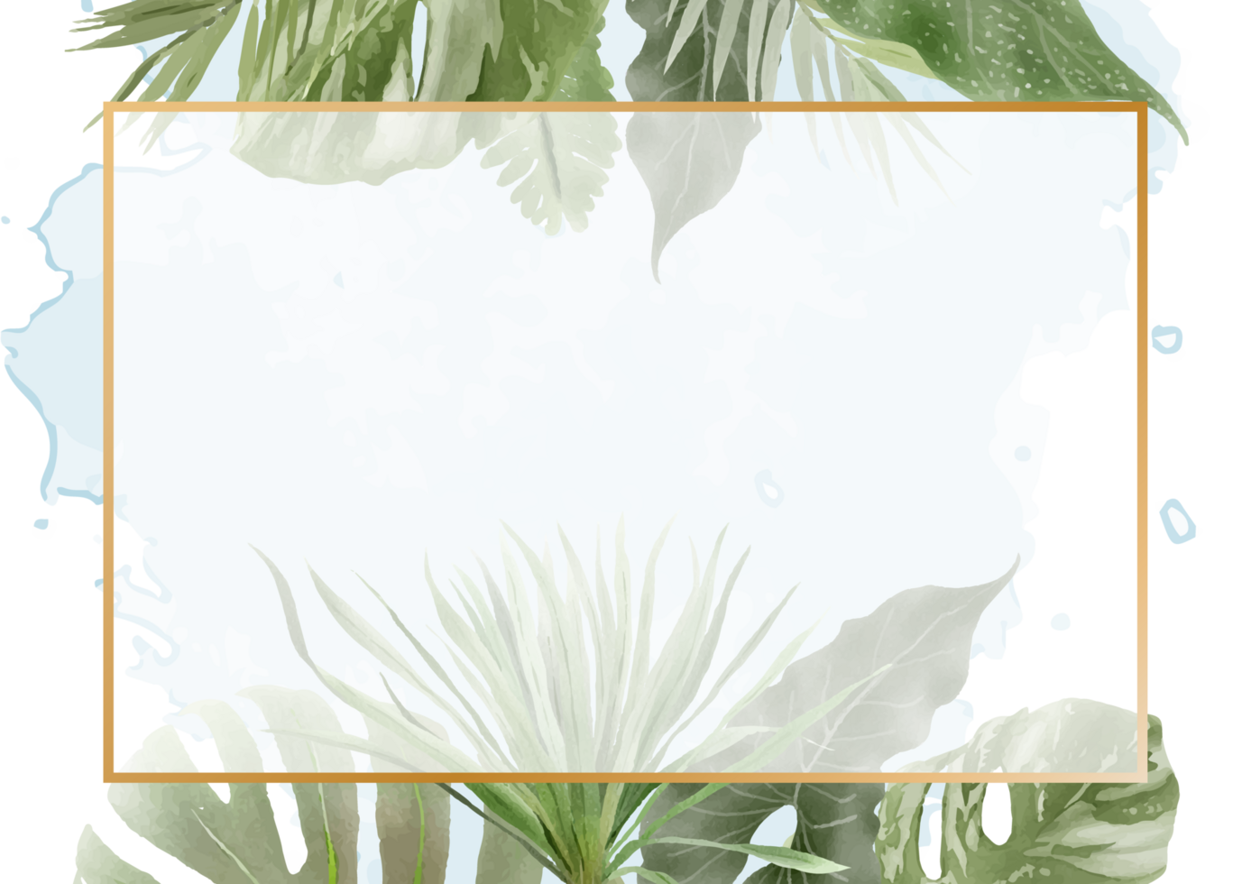 exotic floral tropical wedding invitation card png