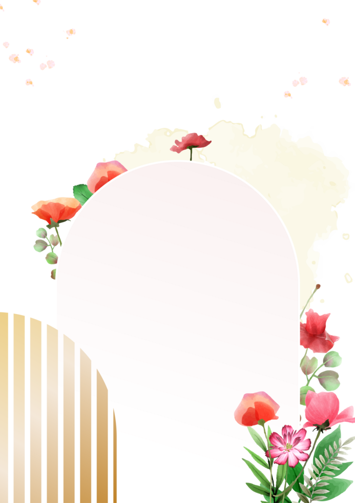 beautiful roses wedding invitation card png