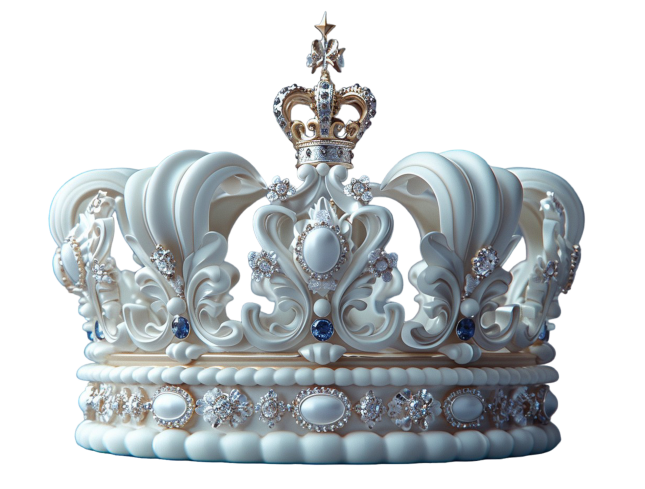 Crown icon 3d illustration design generate ai 43195781 png