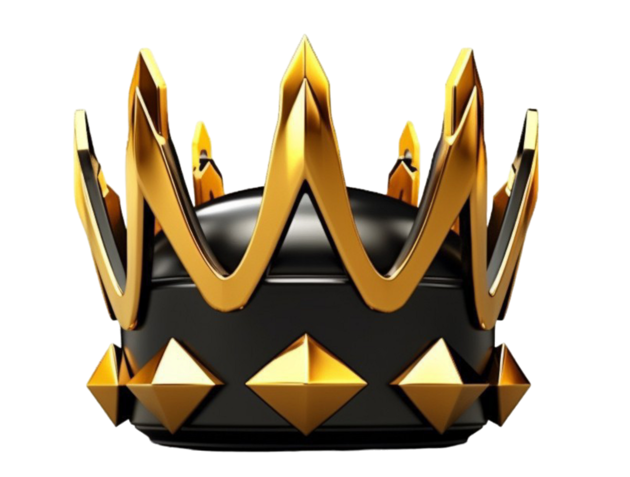 crown icon, 3d illustration design, generate ai png