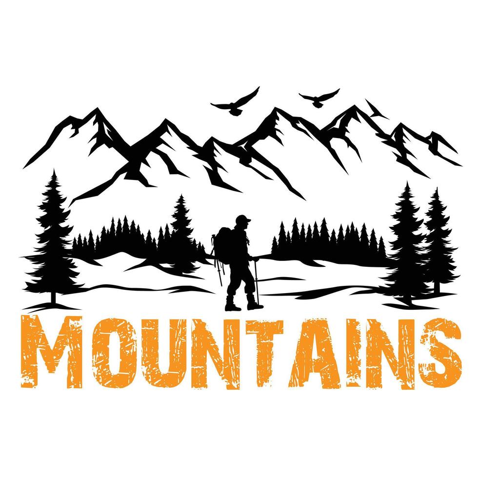 Mountain summer beach design vector