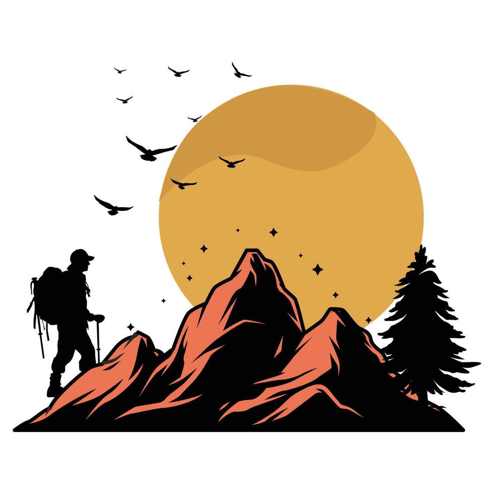 Mountain summer beach design vector