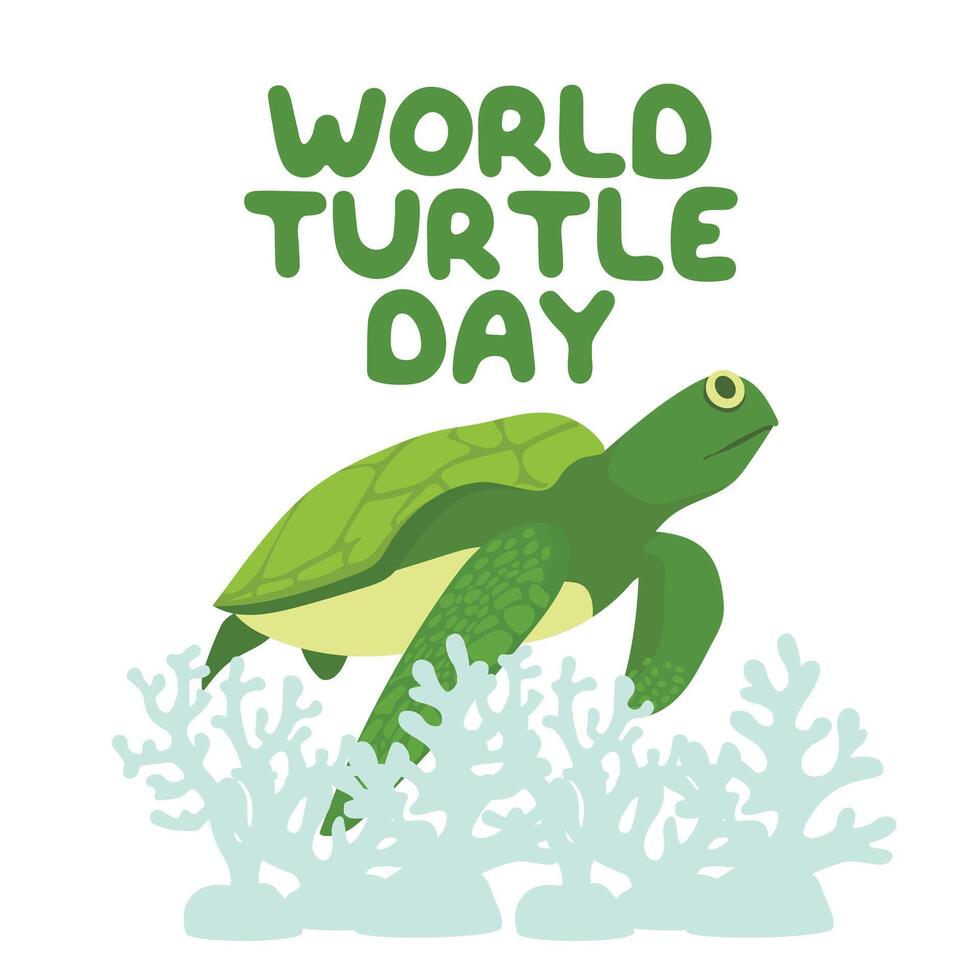 World Turtle Day design template. turtle design. eps 10. flat design. vector