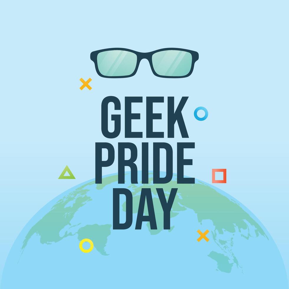 Geek Pride Day design template. geek design. flat design. eps 10. vector