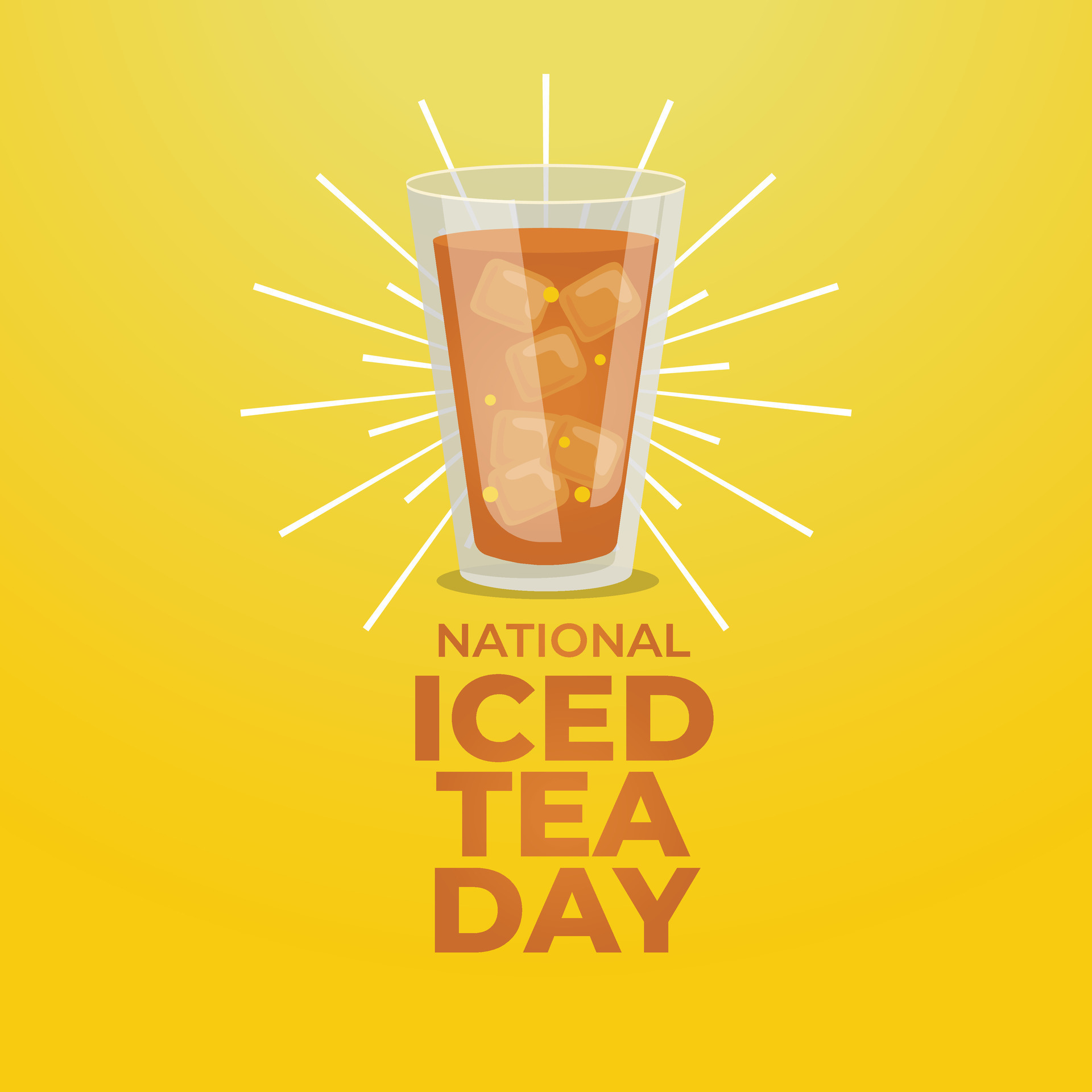 National Iced Tea Day design template. iced tea illustration. tea design. flat design. eps 10