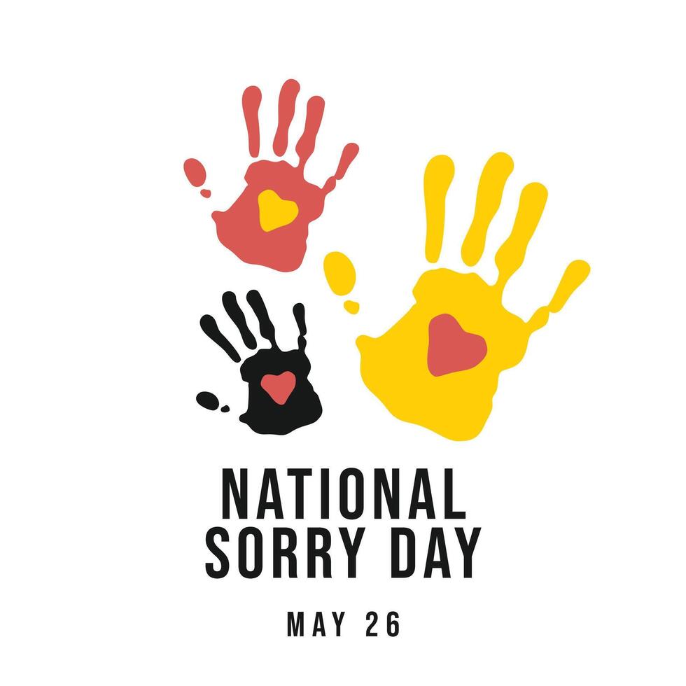 National Sorry Day design template. hand silhouette design. eps 10. flat design. vector