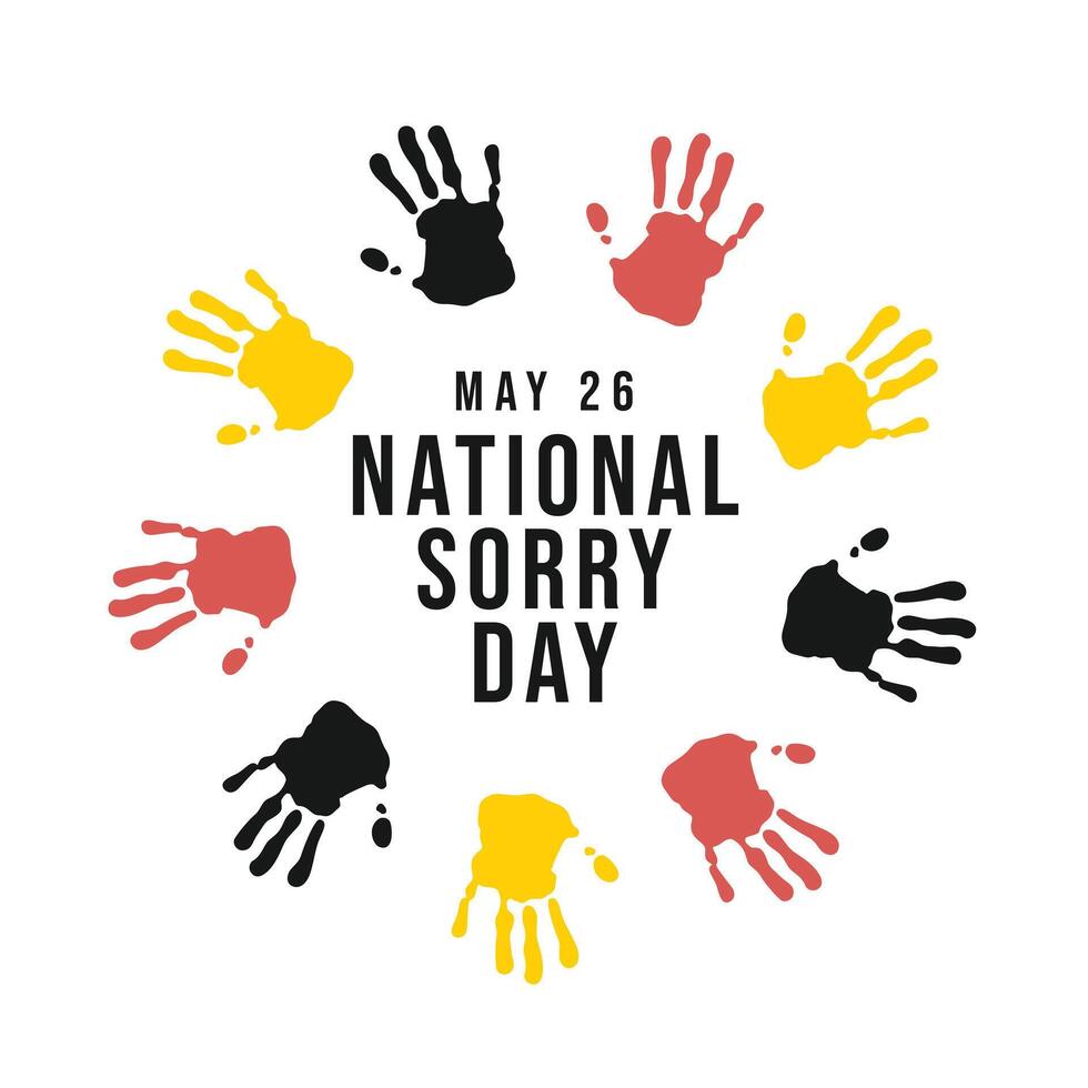 National Sorry Day design template. hand silhouette design. eps 10. flat design. vector