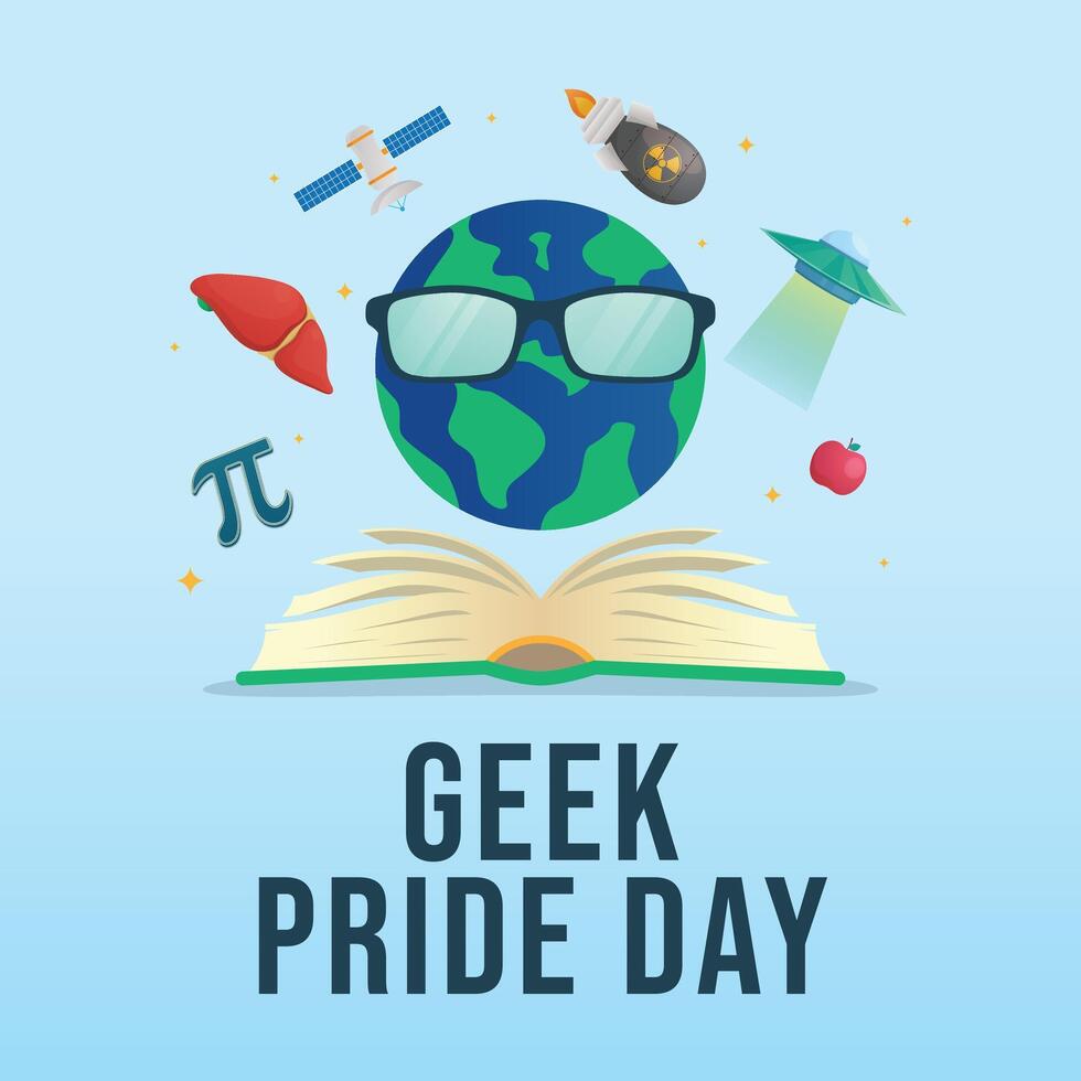 Geek Pride Day design template. geek design. flat design. eps 10. vector