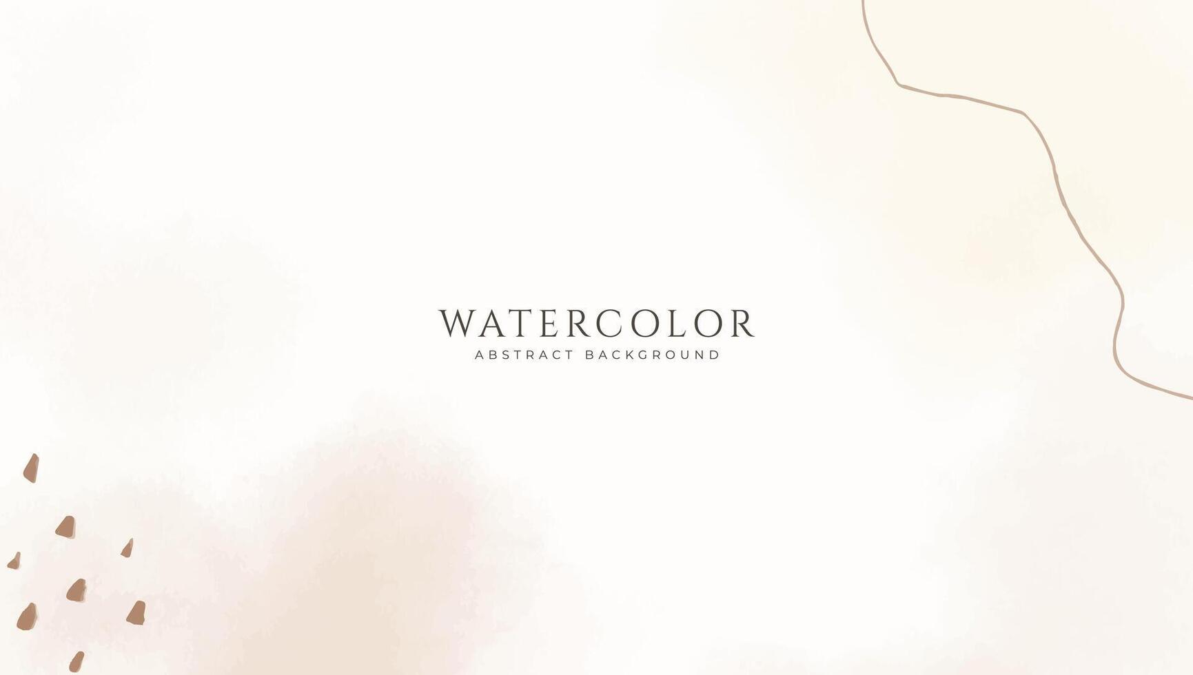 Abstract horizontal watercolor background. Neutral light colored empty space background illustration vector