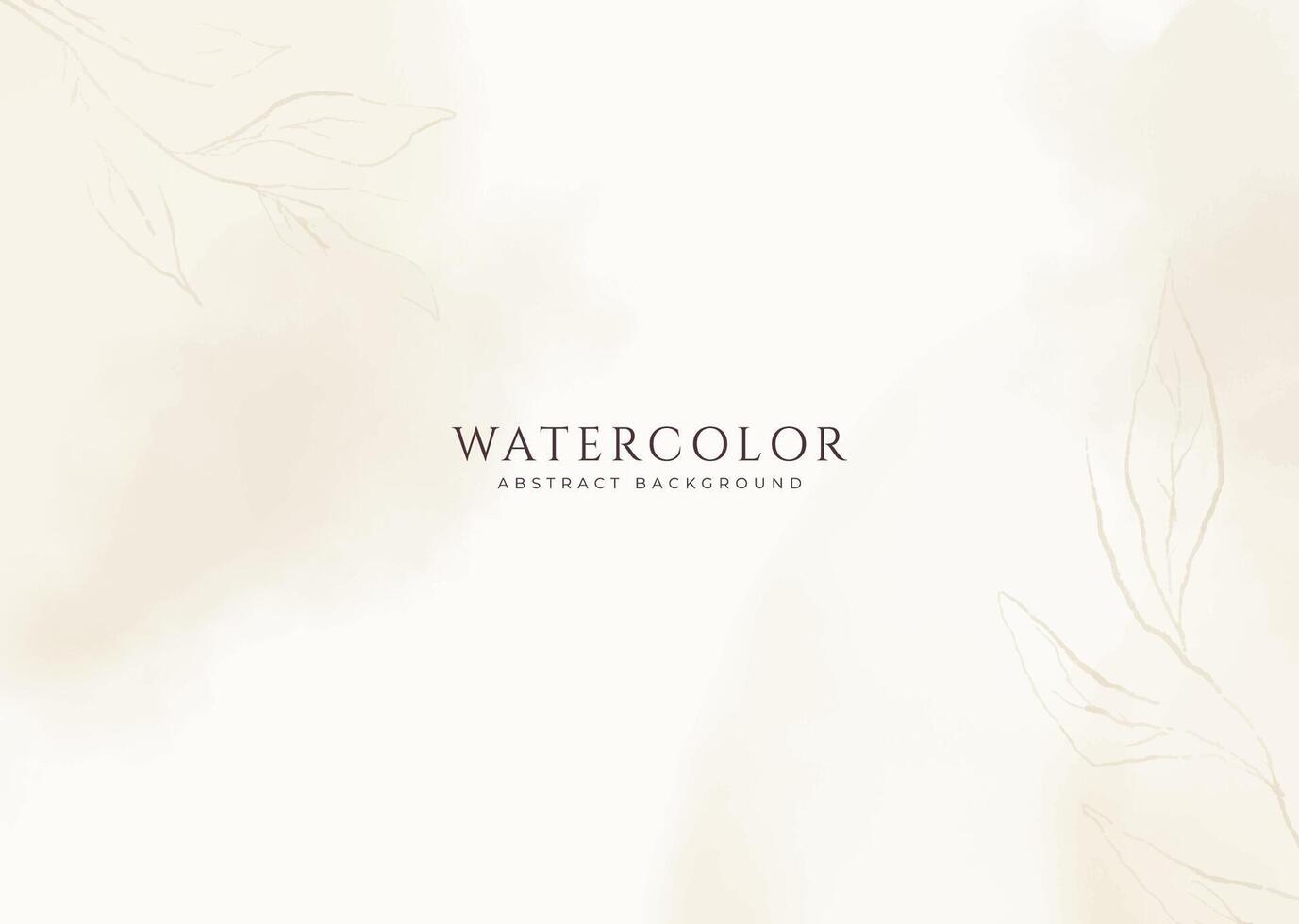 Abstract horizontal watercolor background. Neutral light colored empty space background illustration vector