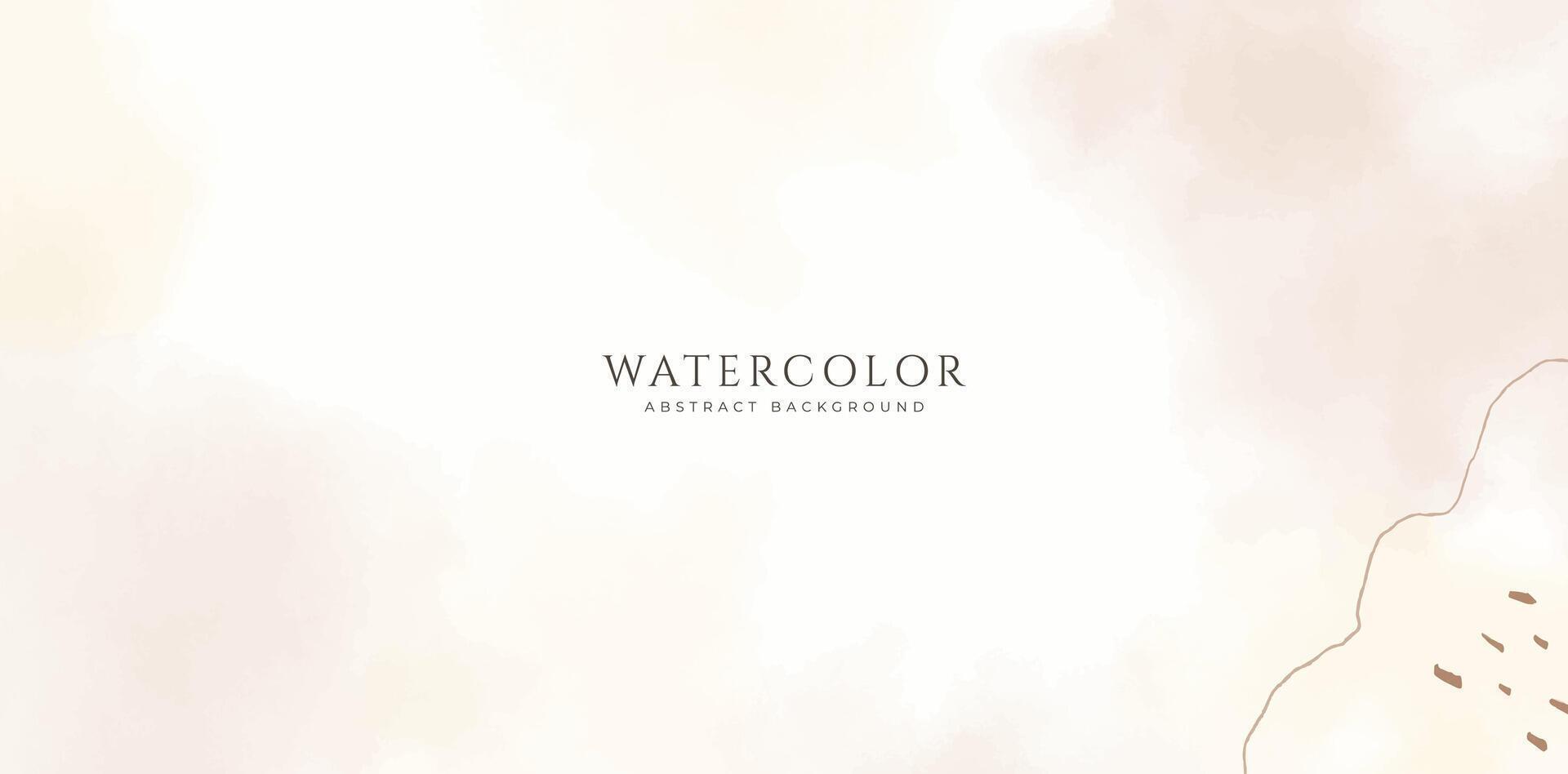 Abstract horizontal watercolor background. Neutral light colored empty space background illustration vector