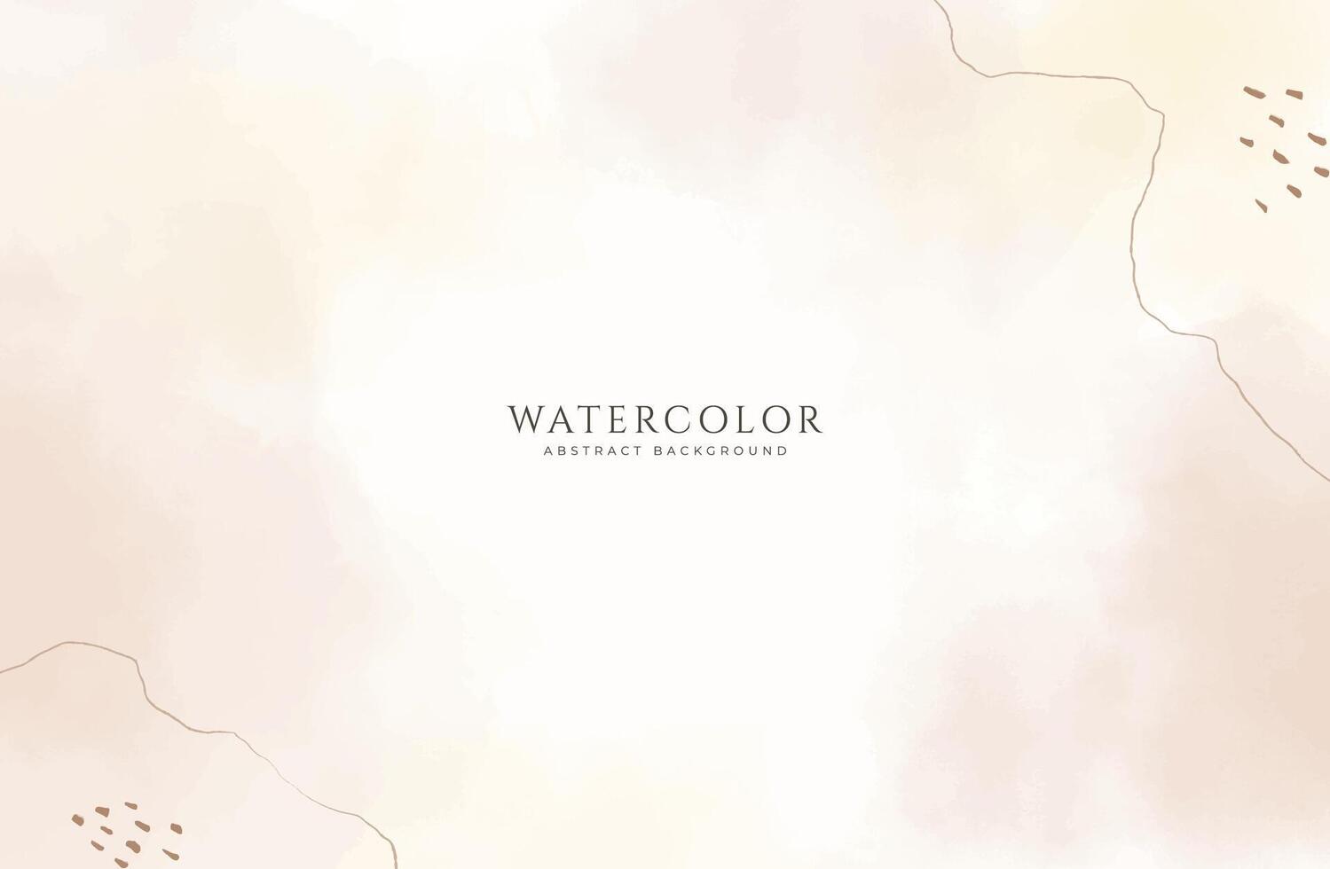 Abstract horizontal watercolor background. Neutral light colored empty space background illustration vector