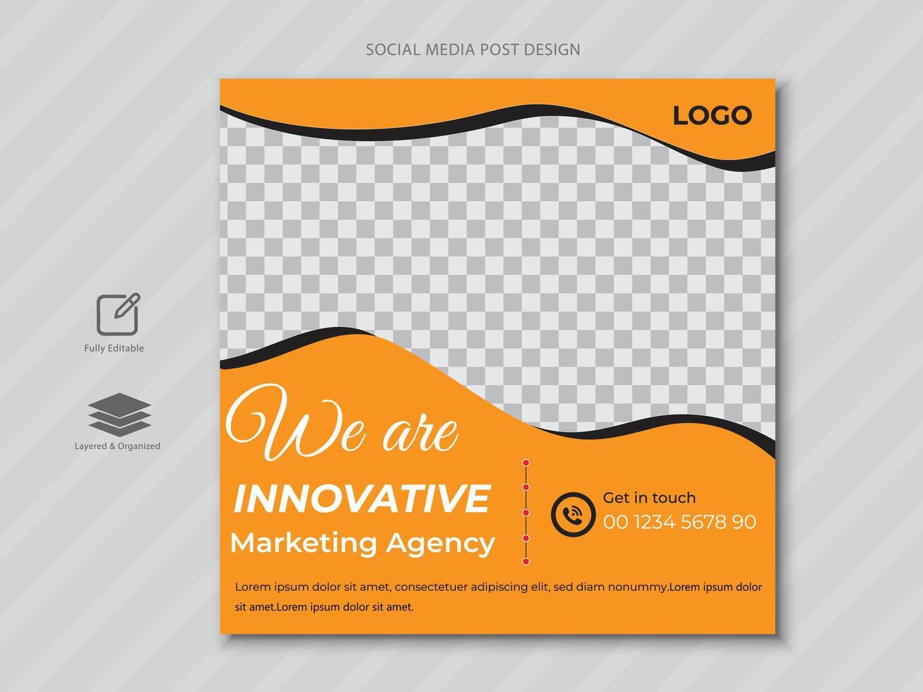 creativo negocio social medios de comunicación enviar diseño modelo. vector