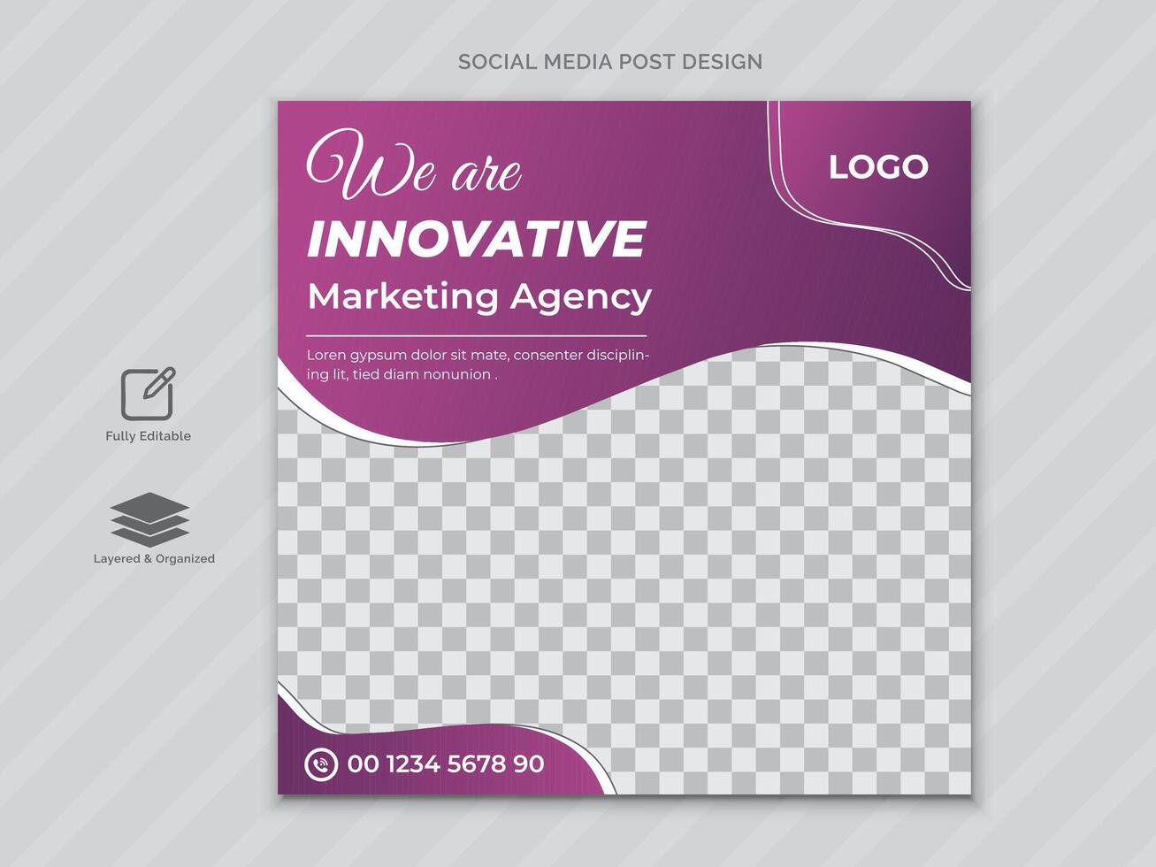 Creative Social media post design template design or web banner design vector