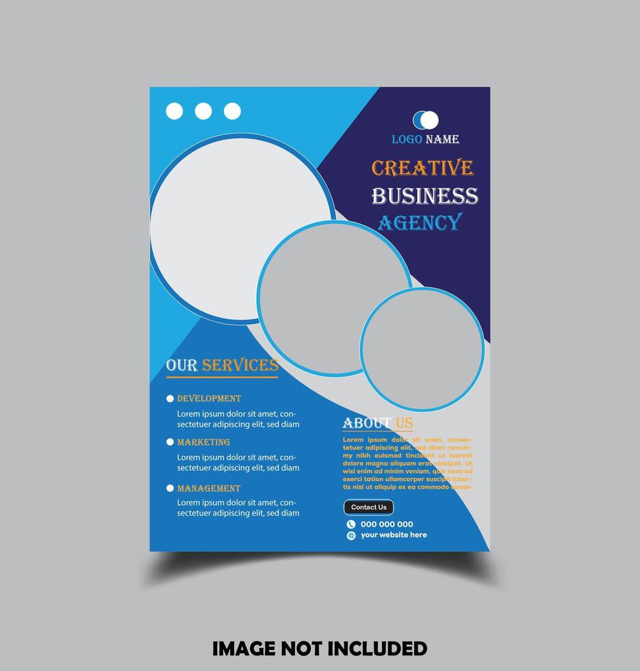Print ready business flyer template design vector