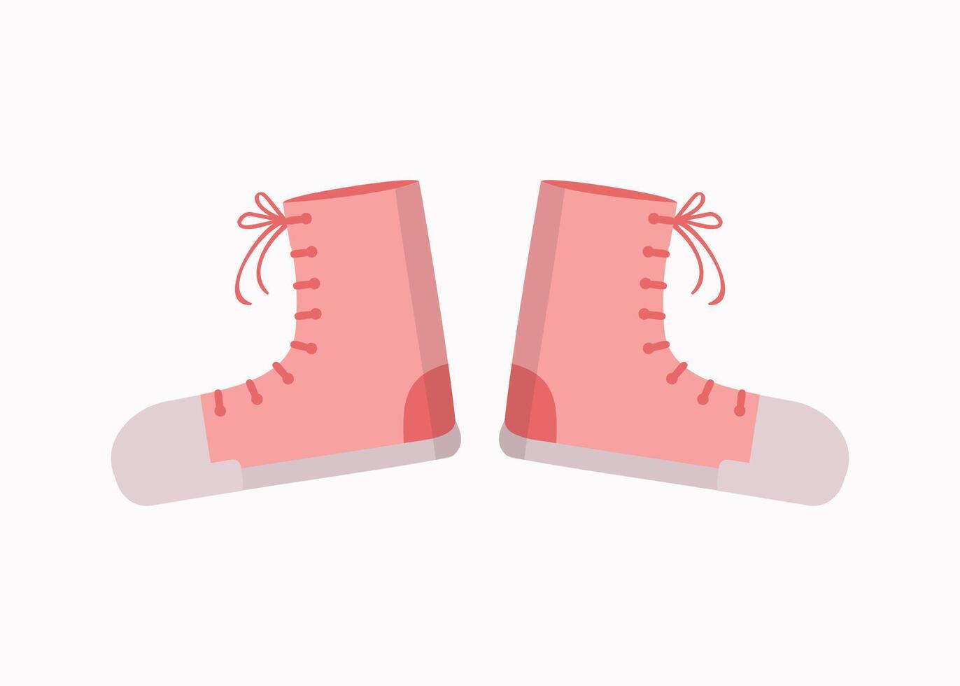 dibujos animados zapatillas rosado. deporte zapatos. vector