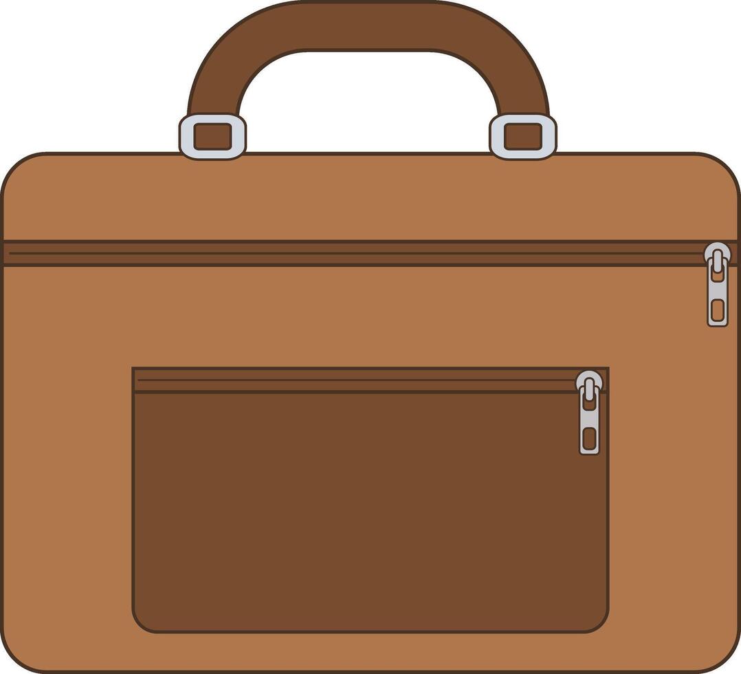 Briefcase Business Work Bag Document Concept Illustration Graphic Element Art Card vector