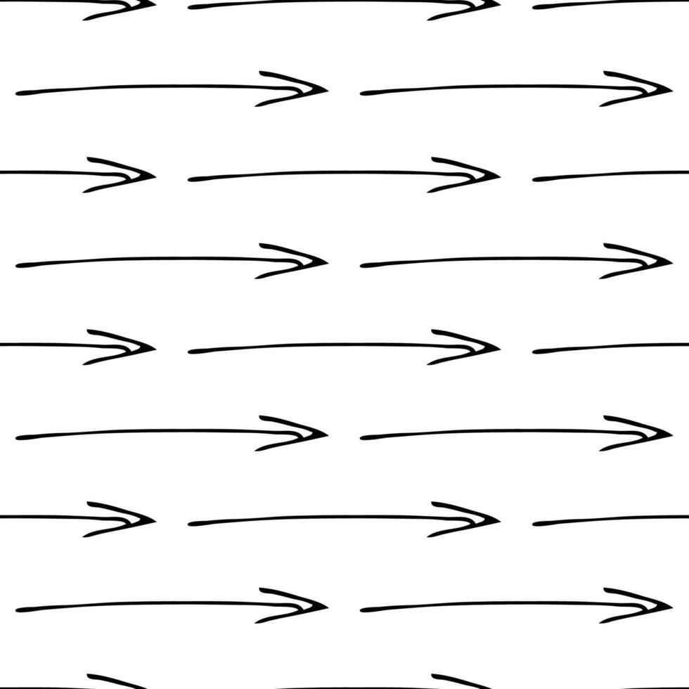 Seamless pattern with doodle arrows vector