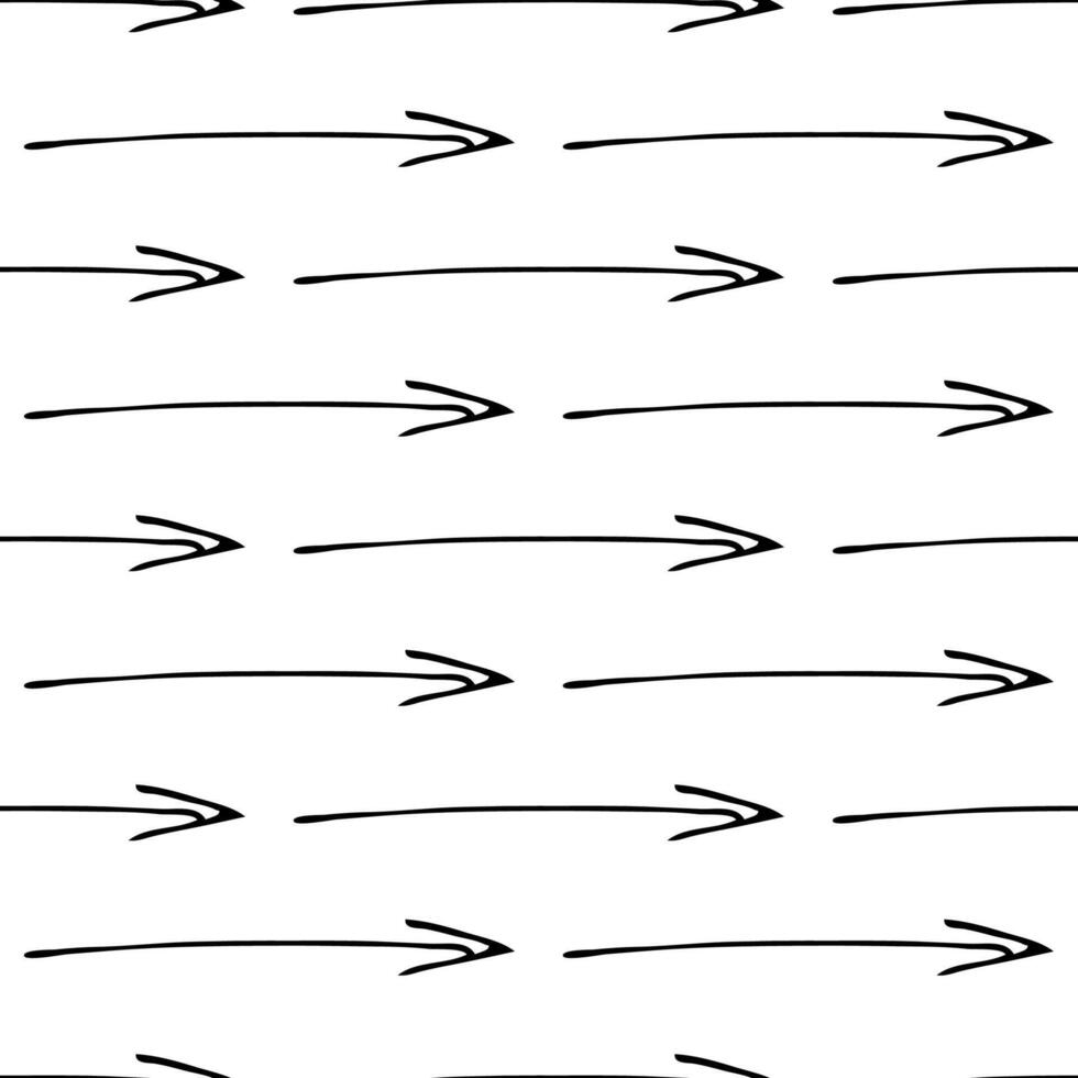 Seamless pattern with doodle arrows vector