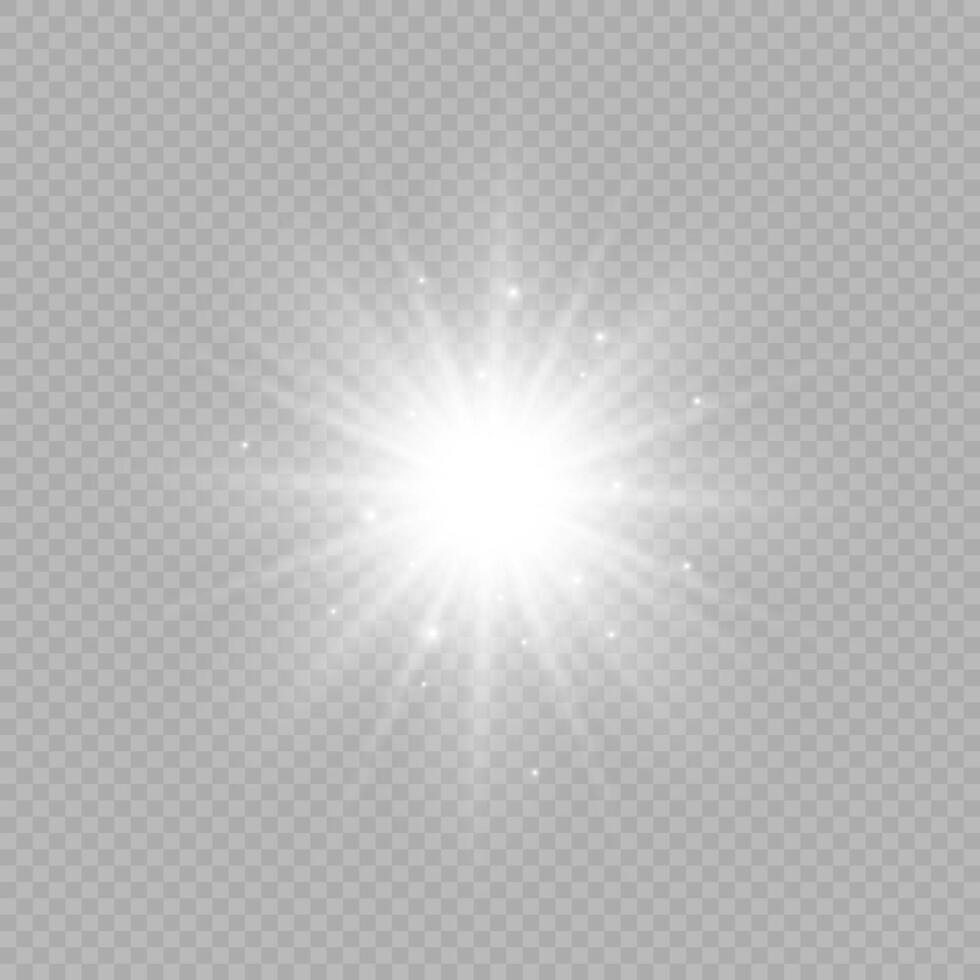 efecto de luz de destellos de lente vector