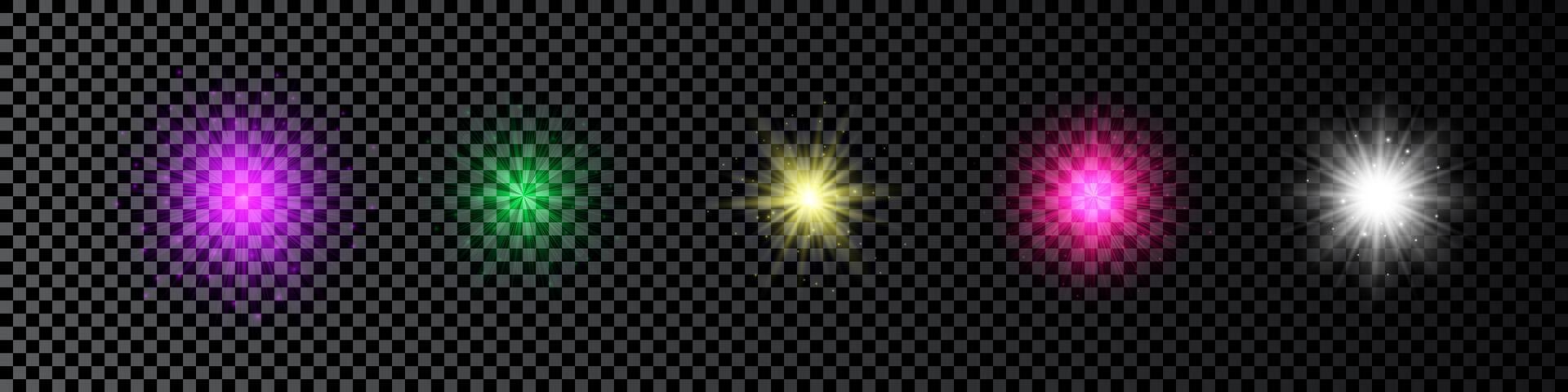 Light effect of lens flare vector