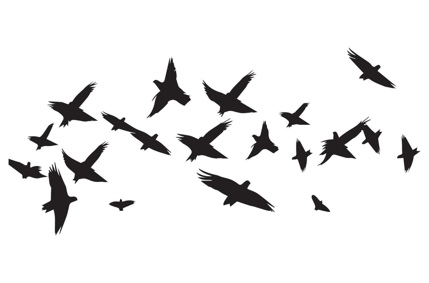 volador aves silueta conjunto volador aves icono conjunto conjunto de volador aves siluetas vector