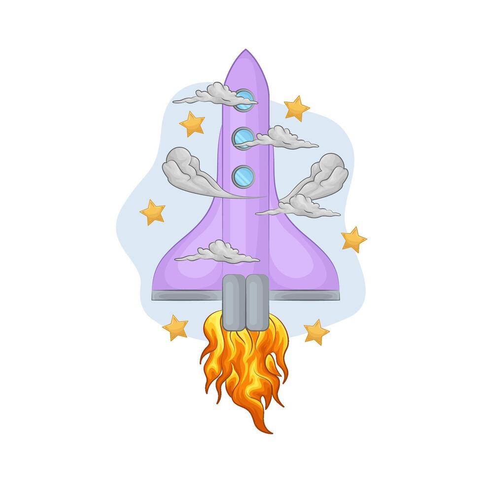 Illustration of rocket vector