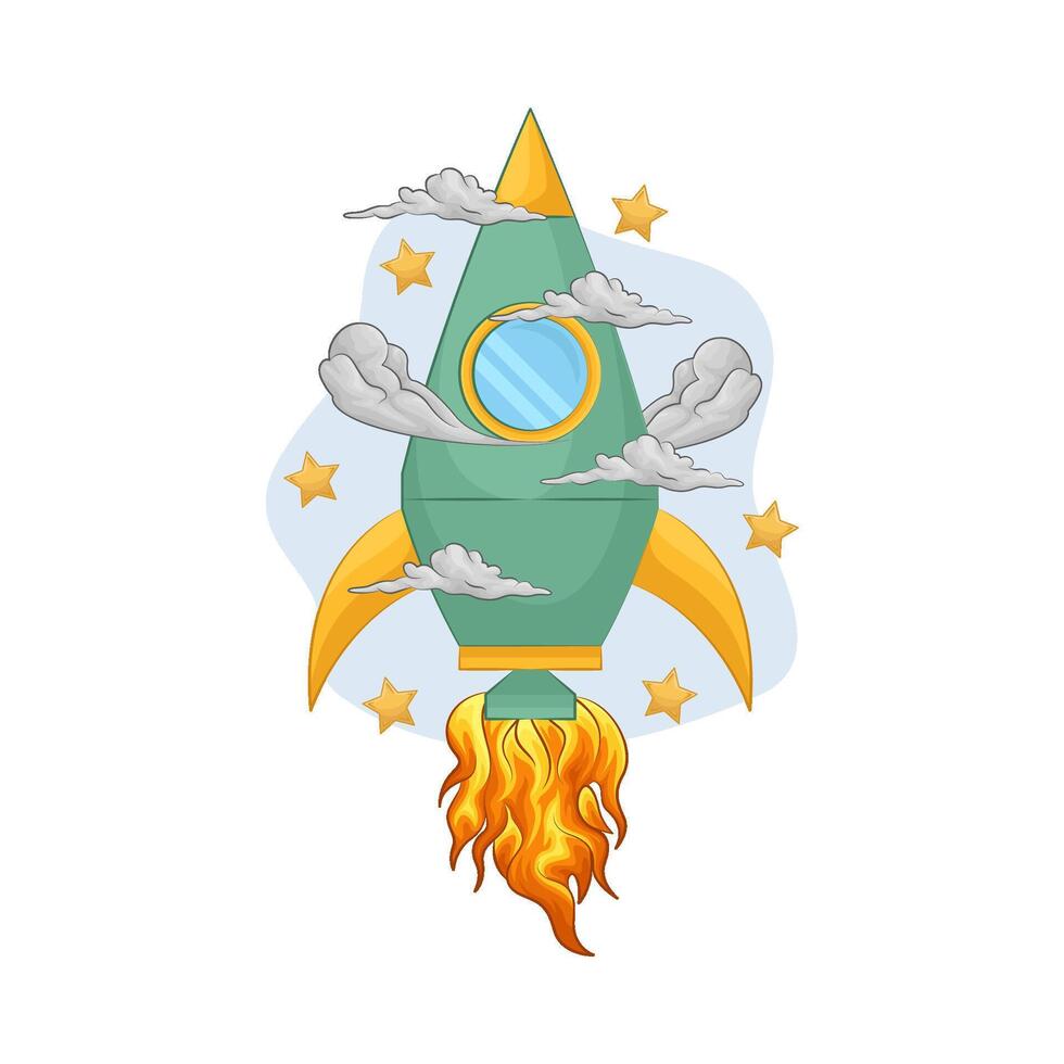 Illustration of rocket vector
