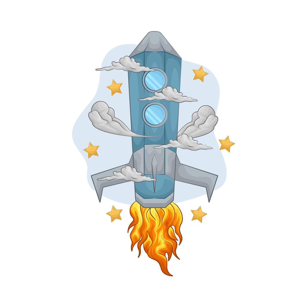 Illustration of rocket vector