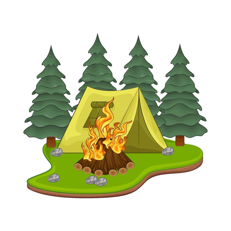 Illustration of camping vector