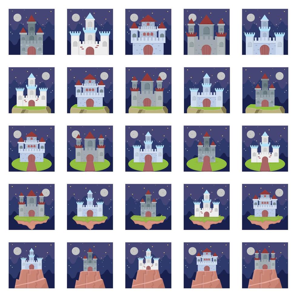 ilustración de castillo paquete vector