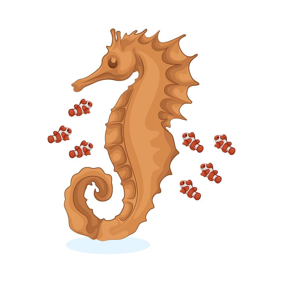 Illustration of seahorse vector