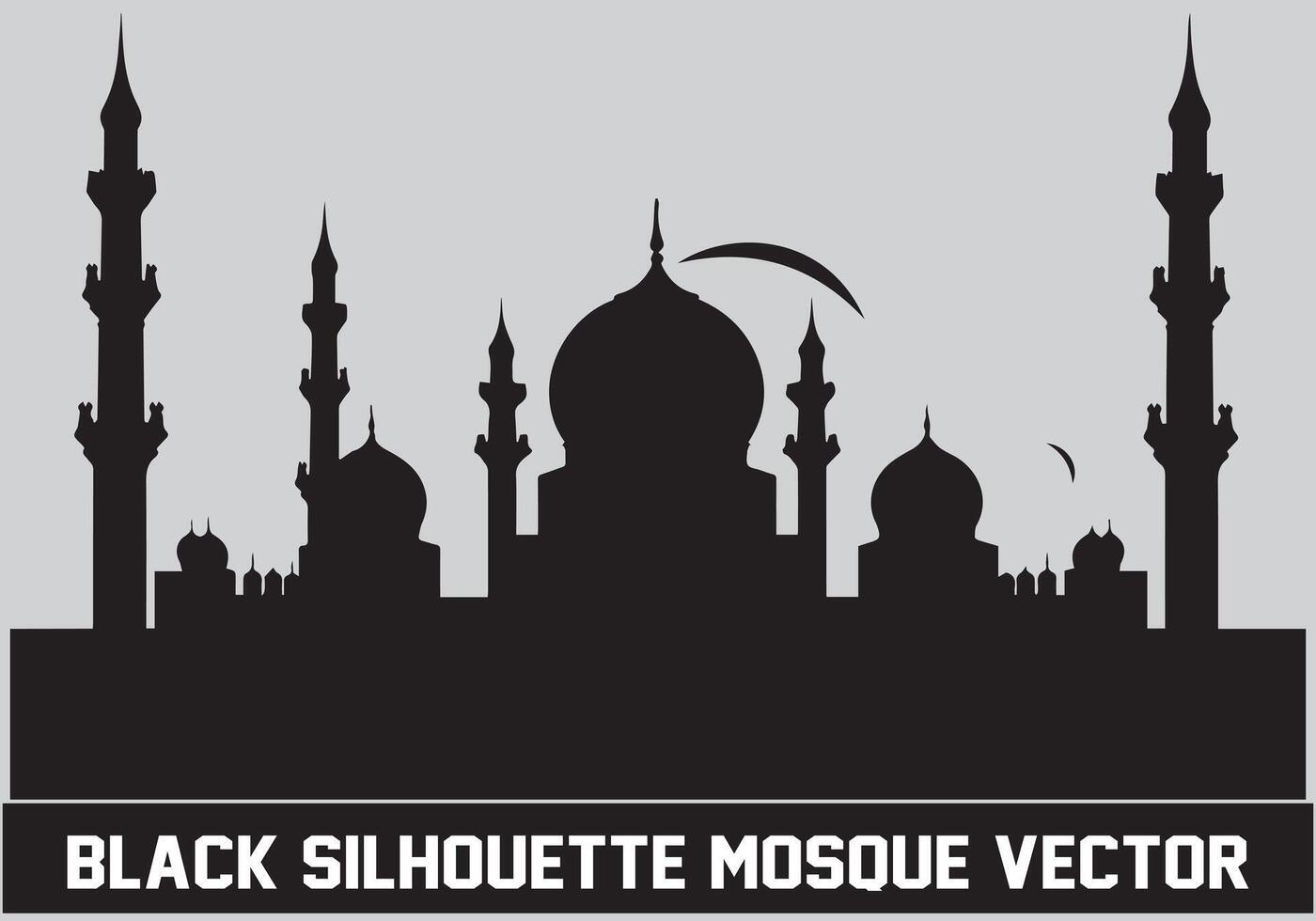 mezquita silueta haz blanco antecedentes vector