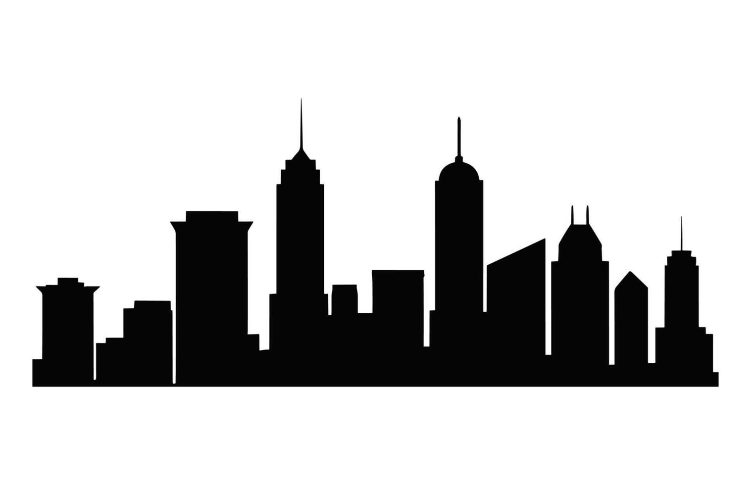 Atlanta Skyline Silhouette isolated on a white background vector