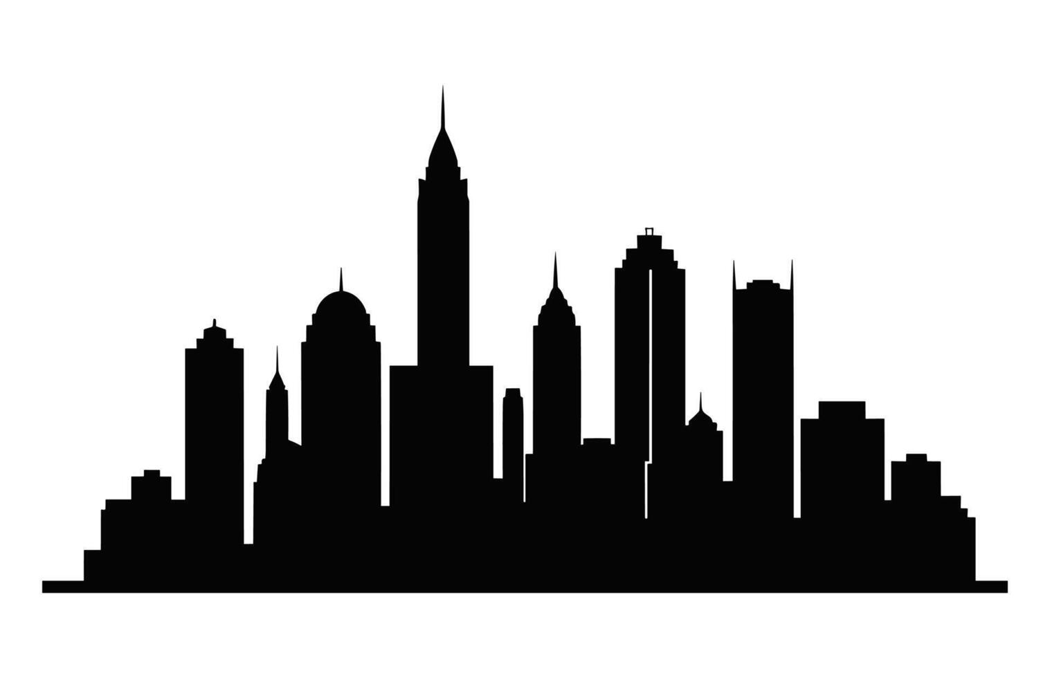 Atlanta City Skyline Silhouette isolated on a white background vector