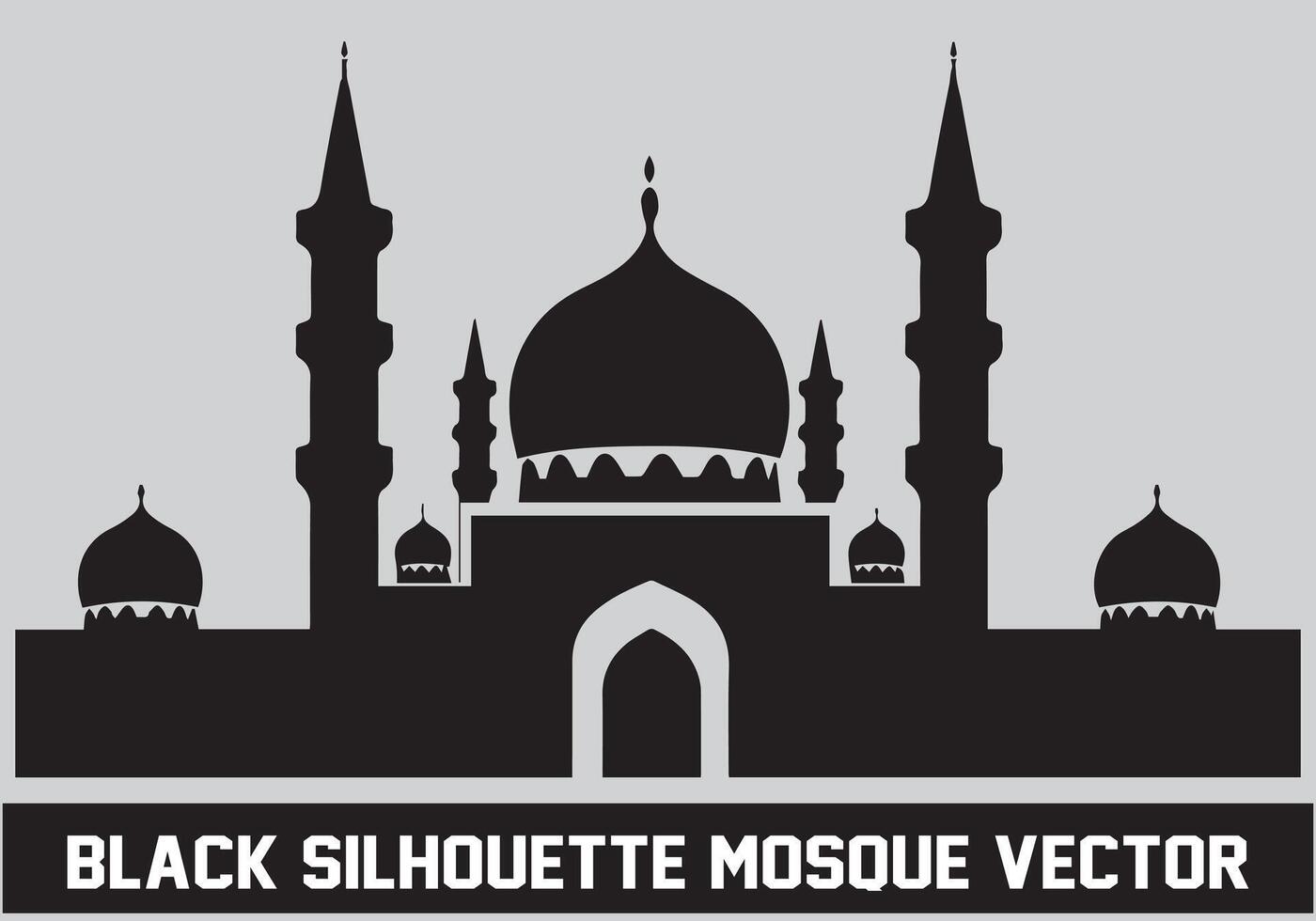 mezquita silueta haz blanco antecedentes vector