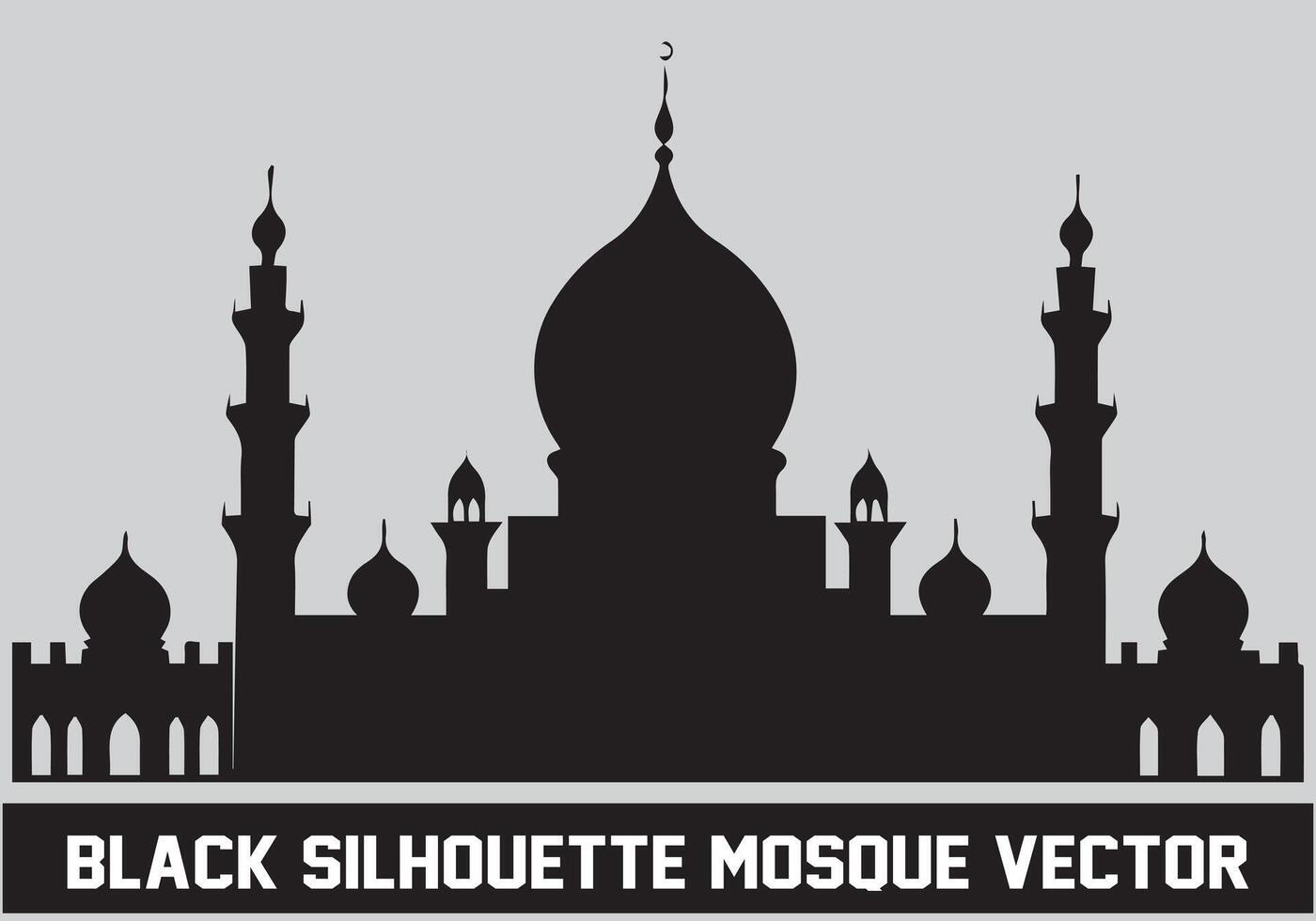 mezquita silueta haz blanco antecedentes vector