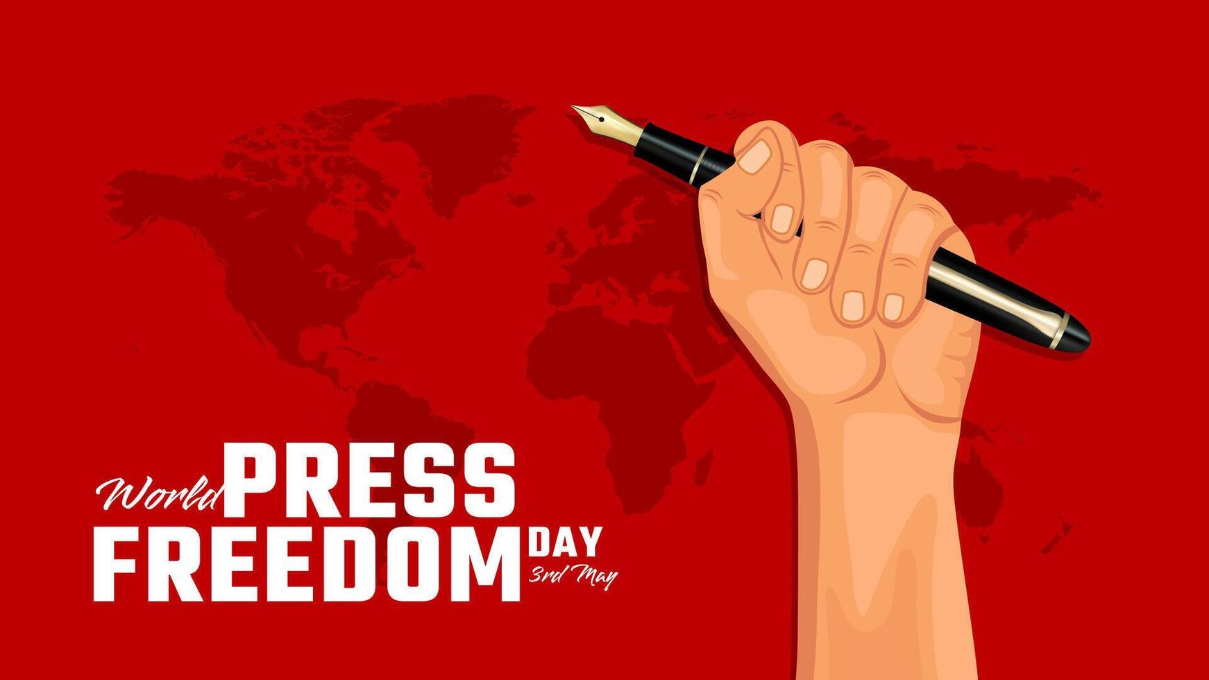 mundo prensa libertad día social medios de comunicación correo. mundo prensa libertad día o mundo prensa día a aumento conciencia de el importancia de libertad de el prensa. vector