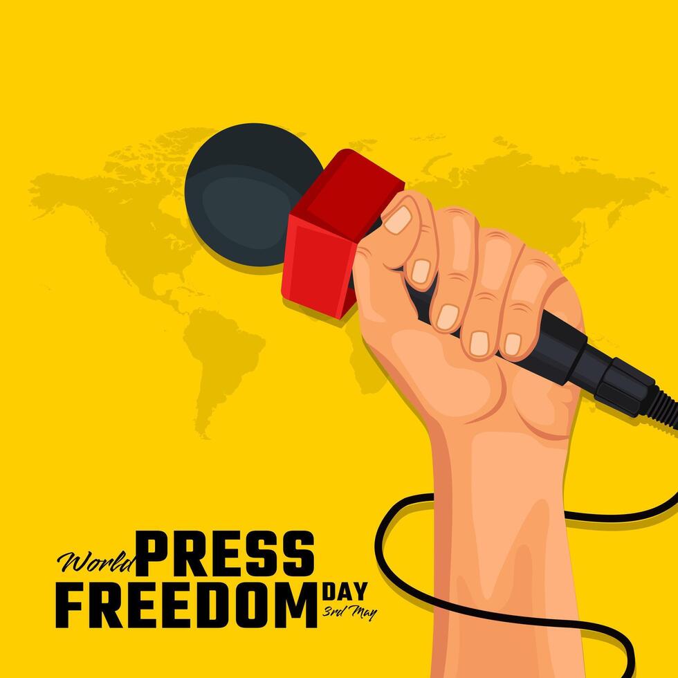 mundo prensa libertad día social medios de comunicación correo. mundo prensa libertad día o mundo prensa día a aumento conciencia de el importancia de libertad de el prensa. vector