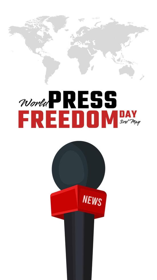 World Press Freedom Day Social Media Post. World Press Freedom Day or World Press Day To Raise Awareness of The Importance of Freedom of The Press. vector