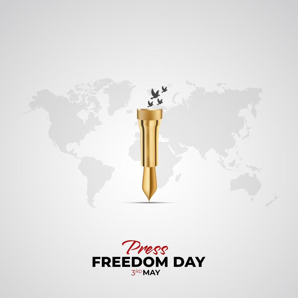 World Press Freedom Day Social Media Post. World Press Freedom Day or World Press Day To Raise Awareness of The Importance of Freedom of The Press. vector